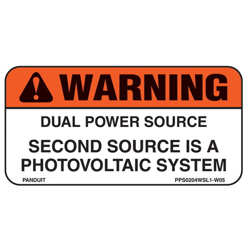 Panduit PPS0204WSL1-W05 | Solar Label
