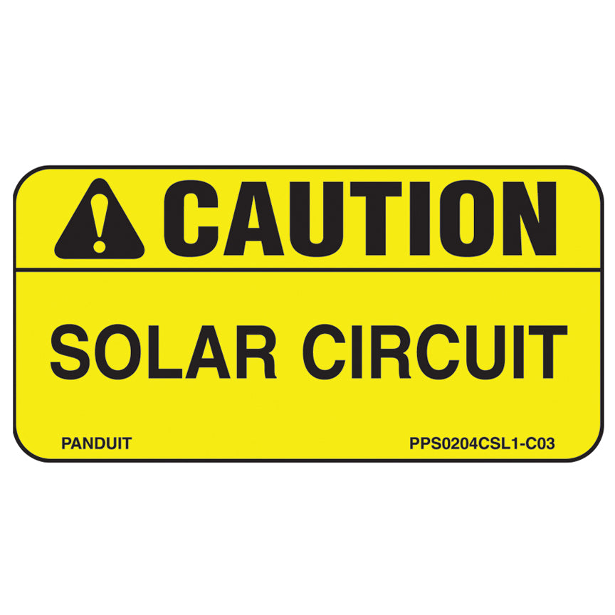 Panduit PPS0204CSL1-C03 | Solar Label