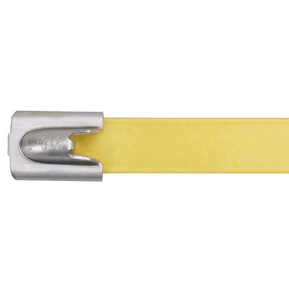 Panduit MLTFC2H-LP316YL | PanSteelTie, 316SS, POLY, H, 7.9, YEL, P50