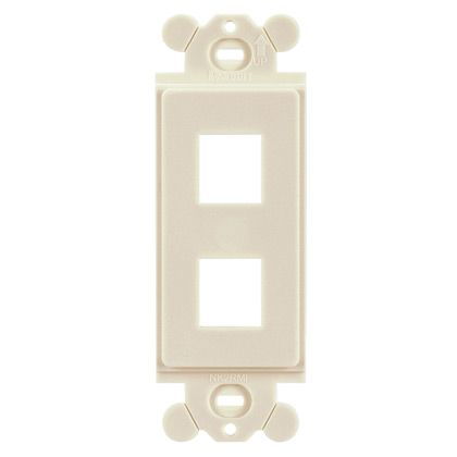 Panduit NK2RMFBL | NetKey Adapter, 2-Port, Black, Rectangular