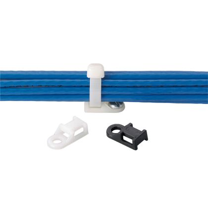 Panduit SGTA1S8-C | Super-Grip Cable Tie Mount, Natural, PA 6.6, Screw, 0.8x0.37", PK100