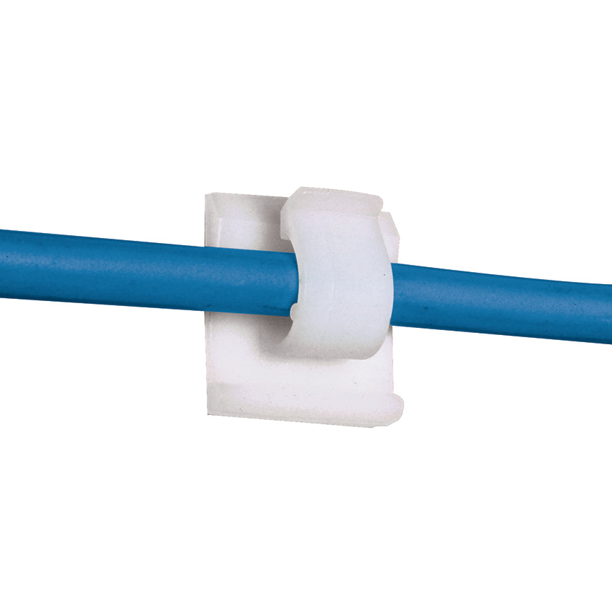 Panduit ACC38-A-C | Wire Clip, Natural, PA 6.6, Rubber Adh., 1x1", PK100