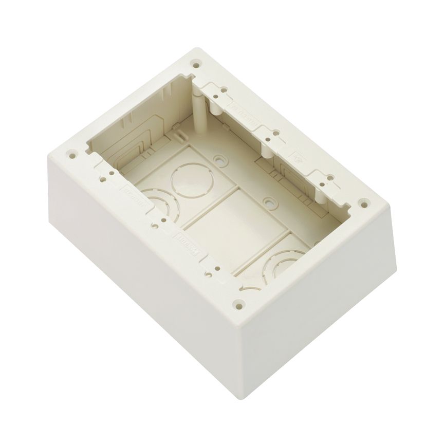 Panduit JBP3DEI | Surface Raceway, Junct. Box, Deep, 3-gang, Non-Metal, Elec Ivory