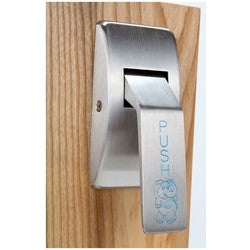 ABH Manufacturing 6819-2A US32D | Door Push/Pull Latch Low Profile Cylindrical 2" Backset 4-7/8" ASA Strike, Satin Stainless Steel for Hospital