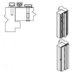 ABH Manufacturing A570HDC 95 | Door Hinge Geared Full Surface Heavy Duty 95" Length, 1/16" Door Inset Clear Anodized, Aluminum