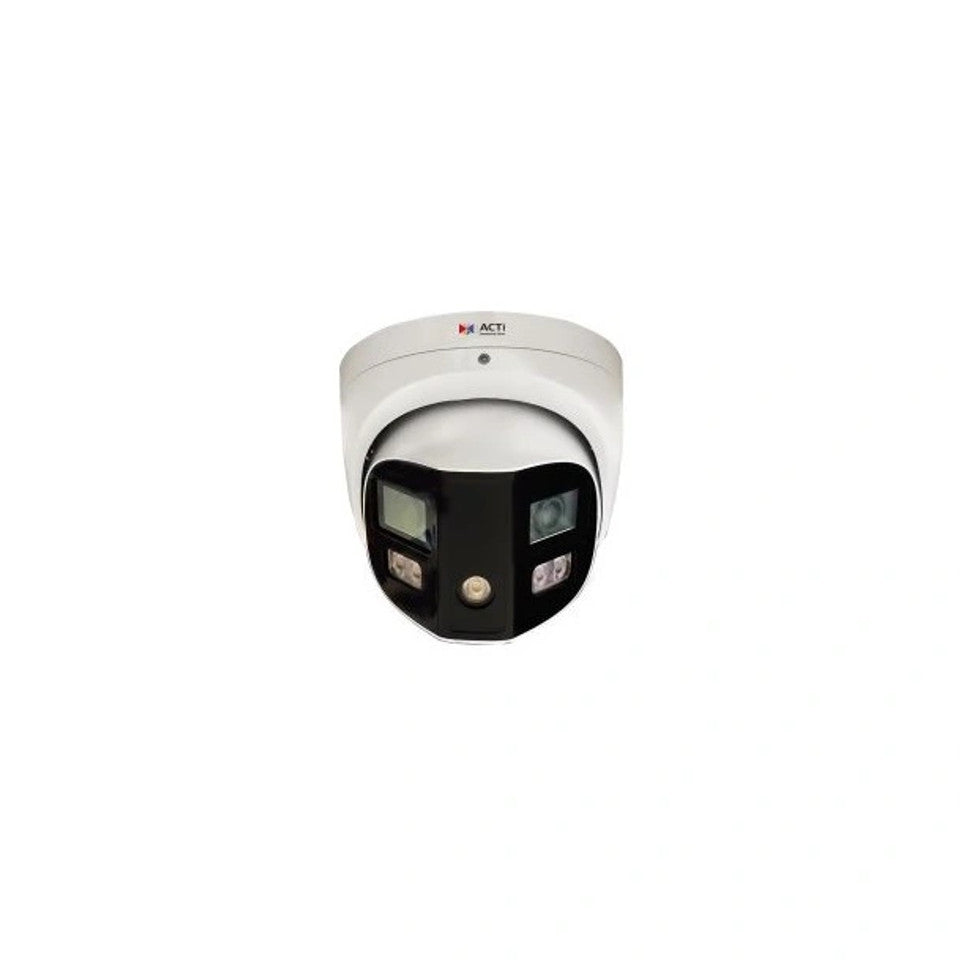 ACTi Q550 | 8MP Deep Learning AI ColorGuard f4.0mmx2 Lenses Outdoor Multi-Imager Turret with IR LED 30m, White