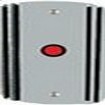 Alarm Controls MP28 Red Led, 12/24 Vdc, Chrome Plated Brass Mini-Plate Plate