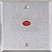 Alarm Controls RP28 Remote Wallplate with Single Red LED - Alarm Controls Satin Stainless Steel Plate with 0.25" diameter red LED. 12 Volts D