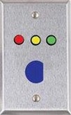 Alarm Controls RP33LESSD Single Gang Stainless Steel Red Yellow Green Led Less Dhl