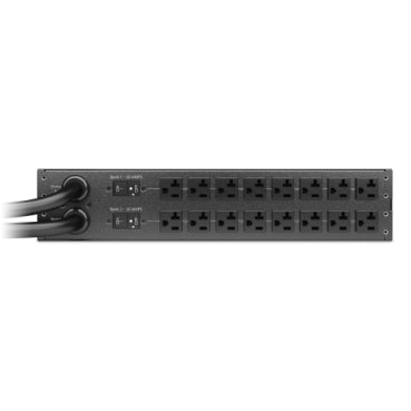 APC AP4453A | NetShelter Rack Automatic Transfer Switch, 2U, 30A, 120V, 2 L5-30P IN, 16 5-20R Out, 50/60Hz