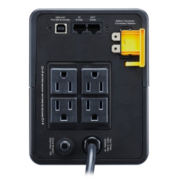 APC BVK750M2 | Back UPS, 750VA/410W, Tower, 120V, 4x NEMA 5-15R Outlets, USB Type A + C Ports, User Replaceable Battery