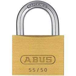 Abus Security Locks 55/50BKA 5503 | Padlock Keyed Alike Brass with 5503 Key