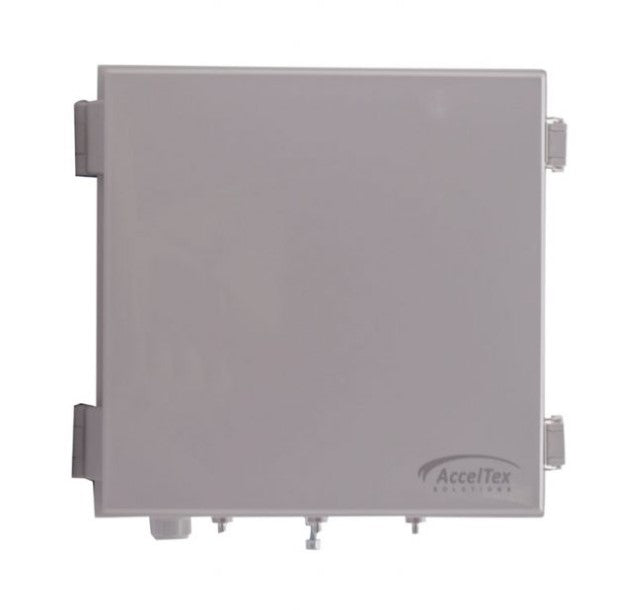 Acceltex Solutions ATS-12126-S-L-3S-CG-POE-H | 12" x 12" x 6" Heated PoE Enclosure for 3 Element RPSMA External Antenna