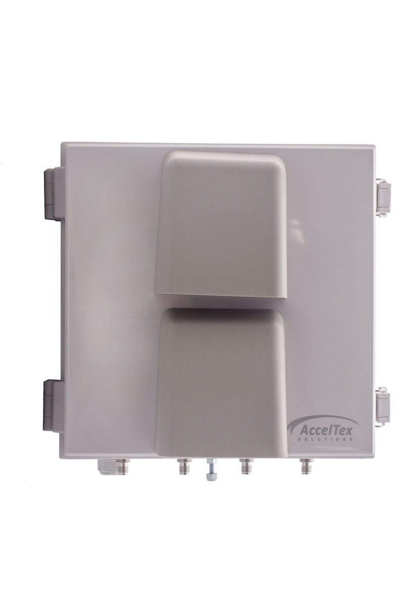 Acceltex Solutions ATS-12126-S-L-4T-CG-POE-HC | 12" x 12" x 6" Heated & Cooled & Cooled PoE Enclosure for 4 Element RPTNC External Antenna