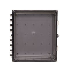 Acceltex Solutions ATS-14126P-C-L-NC | 14 Inch x 12 Inch x 6 Inch Nonconfigured Polycarbonate Enclosure with Clear Door, Latch Lock