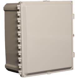 Acceltex Solutions ATS-16148P-S-K-NC | 16 Inch x 14 Inch x 8 Inch Nonconfigured Polycarbonate Enclosure with Solid Door, Key Lock