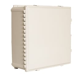 Acceltex Solutions ATS-242410P-S-K-NC | 24 Inch x 24 Inch x 10 Inch Nonconfigured Polycarbonate Enclosure with Solid Door, Key Lock