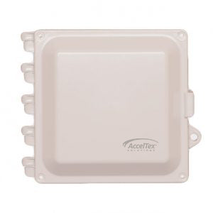 Acceltex Solutions ATS-664P-S-L-NC | 6 Inch x 6 Inch x 4 Inch Nonconfigured Polycarbonate Enclosure with Solid Door and Latch Lock