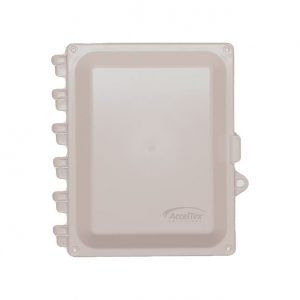 Acceltex Solutions ATS-864P-S-L-NC | 8 Inch x 6 Inch x 4 Inch Nonconfigured Polycarbonate Enclosure with Solid Door and Latch Lock