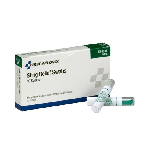Acme United Corporation 19-001 | First Aid Only Sting Relief Swabs, Box of 10