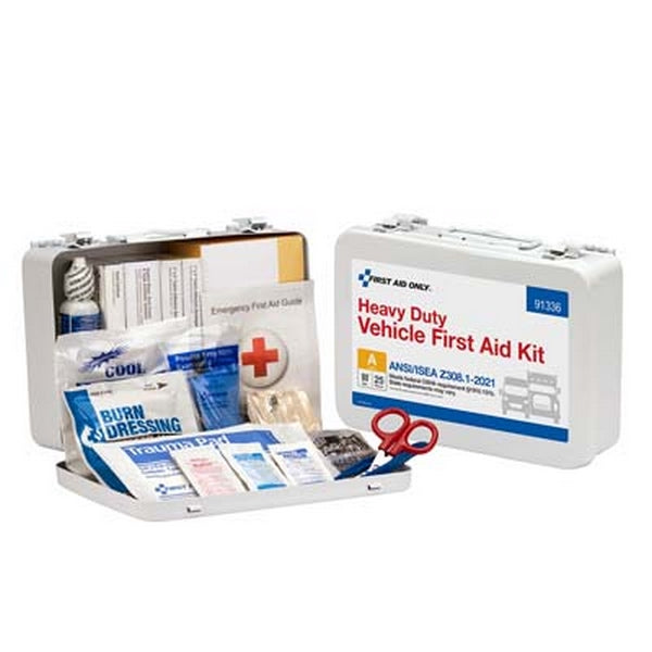 Acme United Corporation 91336 | First Aid Only 25 Person ANSI A Compliant Heavy-Duty Vehicle Metal First Aid Kit