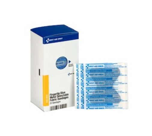 Acme United Corporation FAE-3041 | SmartCompliance First Aid Kit Refill, Metal Detectable Fingertip Bandages, 20/Box