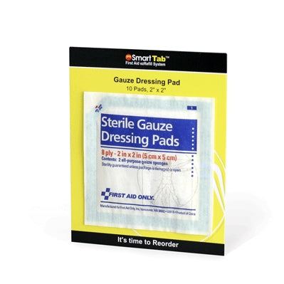Acme United Corporation FAE-5000 | SmartCompliance First Aid Kit Refill, Gauze Pads, 2" X 2", 10/Pkg