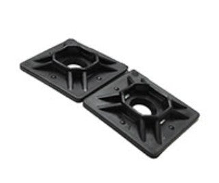 Act Fasteners & Components AL-MP-1000-0-C | Cable Tie Mounting Pad, Nylon, 1 in. L, 1 in. W, 0.2 in. THK, Black, Adhesive-Mount