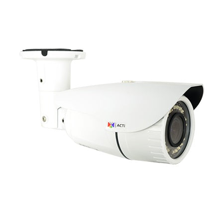 ACTi A42 | 5 Megapixel Outdoor Bullet Camera with Day/Night, Adaptive IR, Extreme WDR, SLLS, 2.8x Zoom Lens