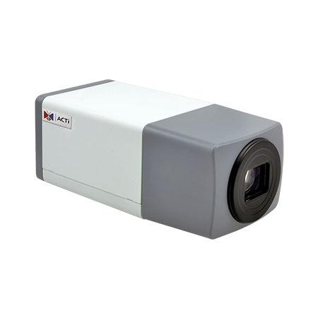 ACTi E219 | 2 Megapixel Indoor/Outdoor Box Camera with Day/Night, Extreme WDR, SLLS, 10x Zoom Lens