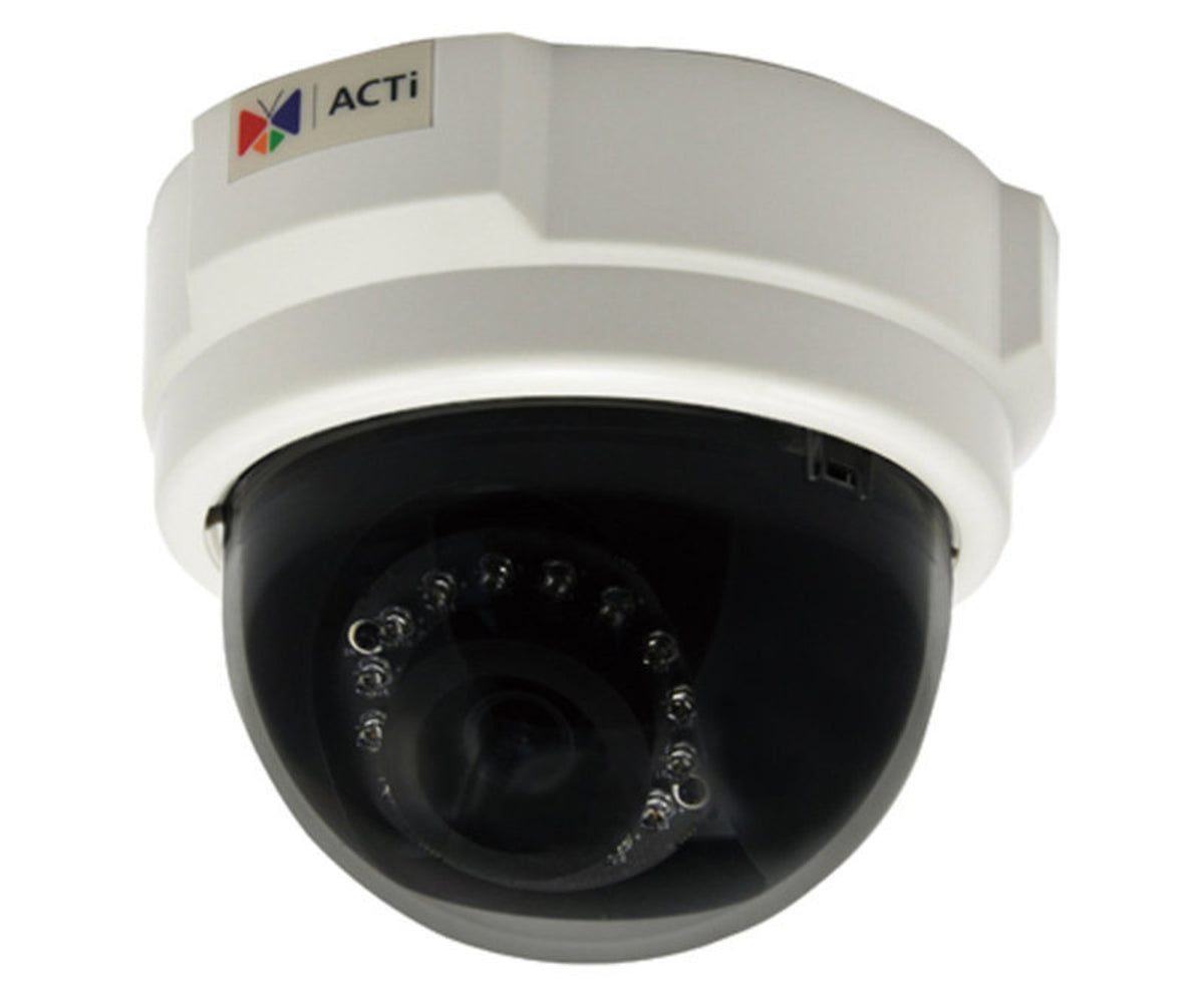 ACTi D55 | 3 Megapixel Network Indoor Dome Camera with Day/Night, Adaptive IR, 3.6mm Lens