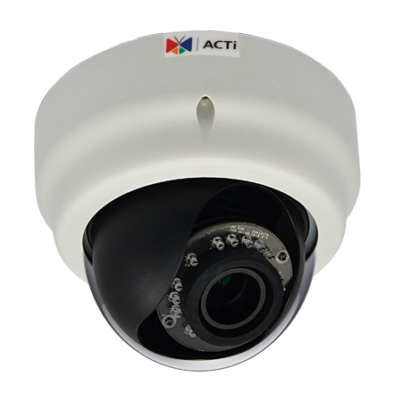 ACTi E67A | 2 Megapixel Indoor Dome Camera with Basic WDR, SLLS, 2.8-12mm Lens