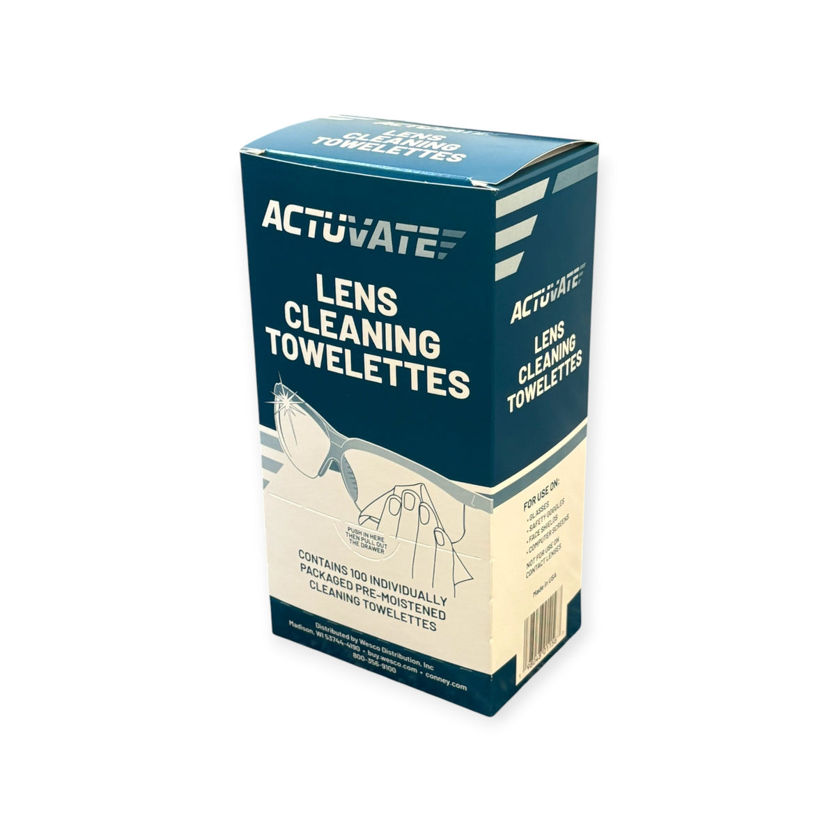 Actuvate ACTU52940 | Lens Cleaning Towelettes 100/Box