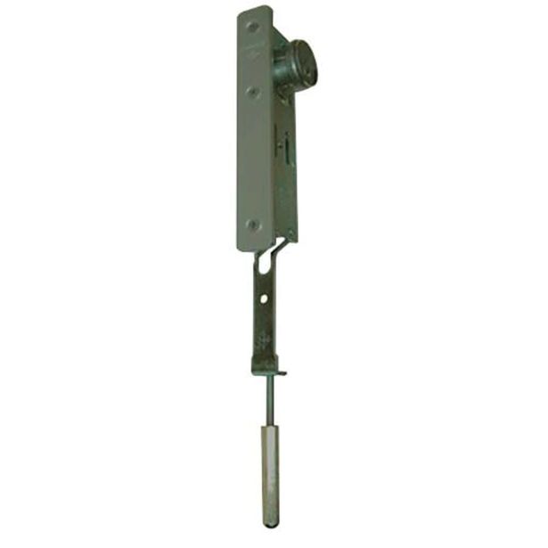 Adams Rite Manufacturing 1877-313 | Cylinder-Operated Flush Bolt with Armoured Faceplate for Wood Doors in Dark Bronze
