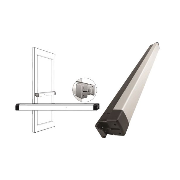 Adams Rite Manufacturing 8802MLR36 | Door Rim Exit Device, Narrow Stile, Silent Electrification Latch Retraction, 36" Opening Width