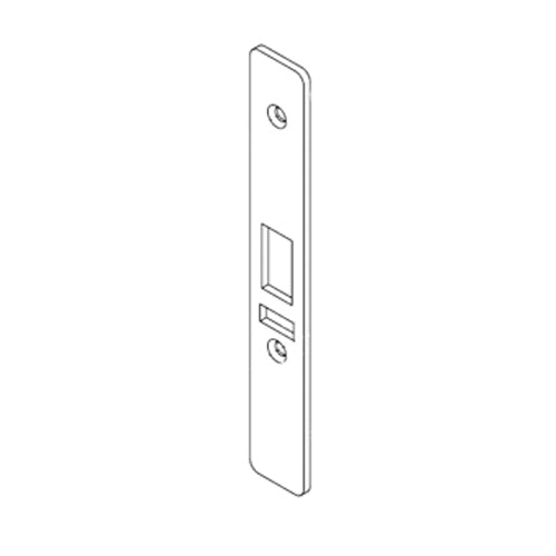 Adams Rite Manufacturing 24-0016-020-628 | 4530 Deadlatch Flat Faceplate, Satin Aluminum Clear