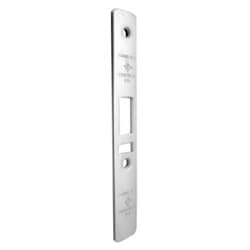 Adams Rite Manufacturing 24-0017-1220-628 | Door Deadlatch Faceplate, Radius, Clear Anodized, for 4500 Series Deadlatch