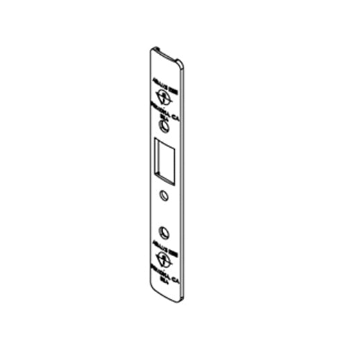 Adams Rite Manufacturing 24-0137-03-628 | 4900 Deadlatch Radius with Weatherstrip Faceplate, Satin Aluminium Clear