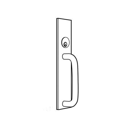 Adams Rite Manufacturing 3001-11-US32D | 3001 Round Tubular Fixed Pull Exit Device Trim, Satin Stainless Steel