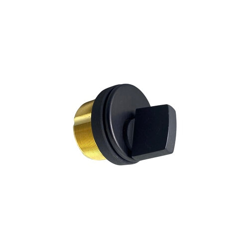 Adams Rite Manufacturing 4066-01-335 | Thumb Turn Cylinder with 1/4 Inch Ring for MS Lock, 4900, and 2190 Black Anodized Finish