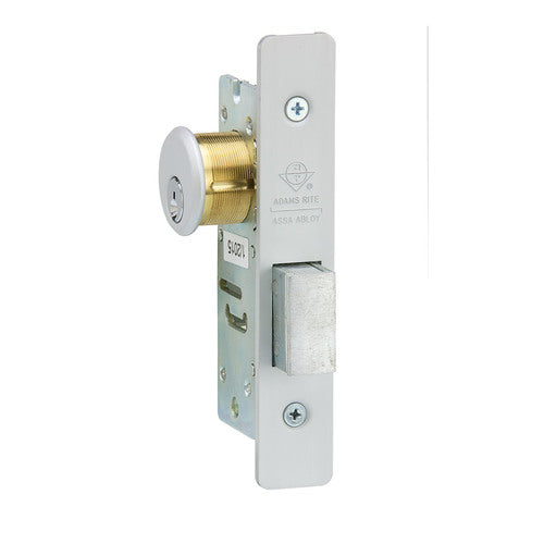 Adams Rite Manufacturing 4070-20-628 | Aluminum Door Deadlocks Satin Aluminum Clear Anodized