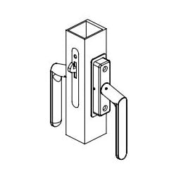 Adams Rite Manufacturing 4570-01-121ST | Sliding Door Lockset, Self-Latching, Aluminum, Dark Bronze Anodized, for 1-3/4 Inch Thickness Door