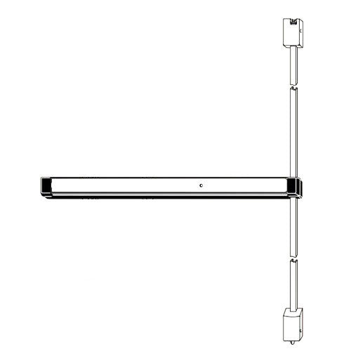 Adams Rite Manufacturing 8200LR42-US32D | Narrow Stile Surface Vertical Rod Exit Device in Satin Stainless