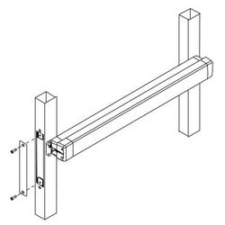 Adams Rite Manufacturing BFK-MS1850-10-313 | Door Deadlock Blank Faceplate Kit, Flat, 1 Inch X 6-7/8 Inch , Dark Bronze Anodized, for Ms1850 Series Deadlock