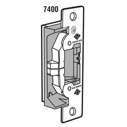 Adams Rite Manufacturing FPK7400-628 | Door Electric Strike Faceplate Kit, Radius, 1-1/4 Inch X 4-7/8 Inch , Clear Anodized