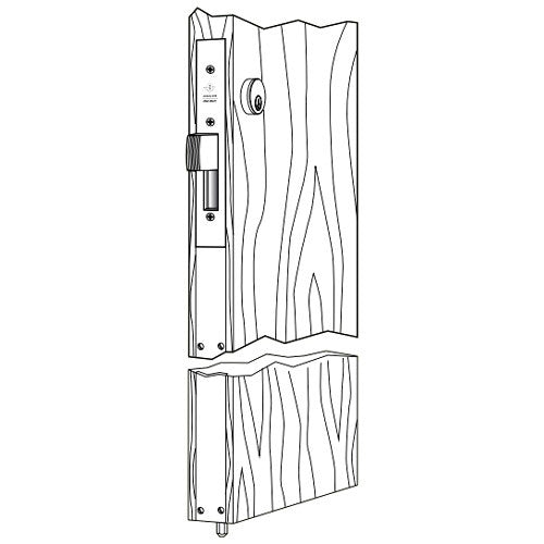 Adams Rite Manufacturing MS1837-335 | MS Two Point Deadlock with 4001-011 Strike 36" Height Black Anodized Finish