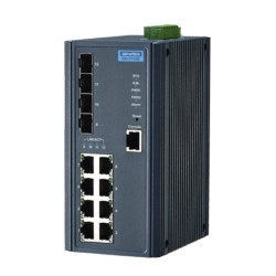 Advantech EKI-7712G-4FI-AE | 8-Port GbE + 4 GbE SFP Full L2 Managed Ethernet Switch, -40 to 75°C
