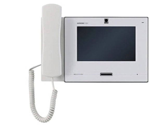 Aiphone Systems IX-MV7-HW-JP | IP Video Master Station, Sip with 7 Inch Touchscreen, Privacy Handset, White, TAA Compliant