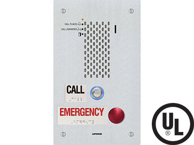 Aiphone IX-SSA-2RA Ip Audio Emergency Station, Sip Compatible, Ada Compliant, 2 Call Buttons