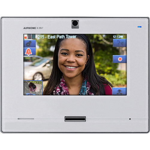 Aiphone IX-MV7-W 7" Touchscreen IP Video Master Station, SIP Compatible, White